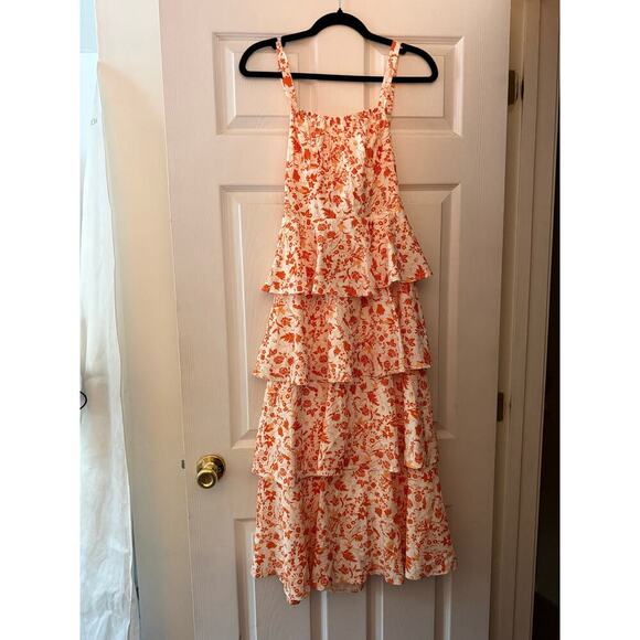 Source Unknown Dresses & Skirts - Cute Orange Layered Dress Size Small